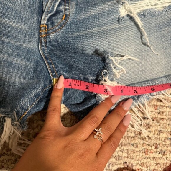 MOUSSY VINTAGE Sunnyvale High-Rise Cut-Off Denim Shorts- Size 26 - Picture 12 of 13